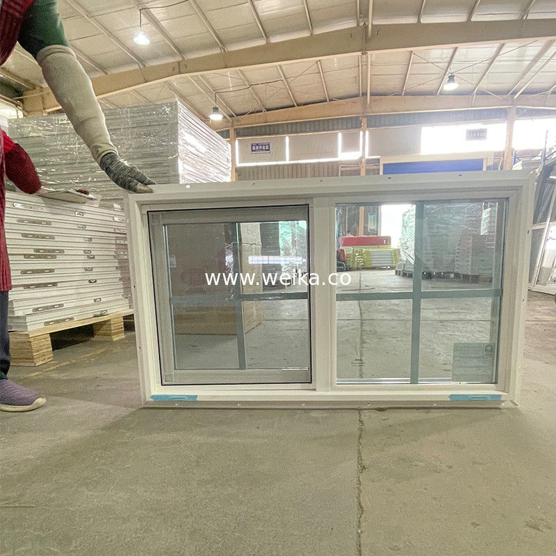格子付き黒色プロフィール UPVC スライディングウィンドウと14年の生産経験
