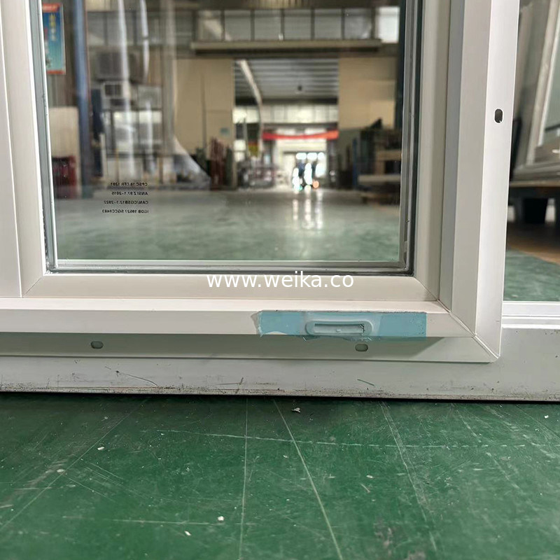摩擦ヒンジ UPVC スライディング ウィンドウとドア フローットガラスと標準ノッチデザイン