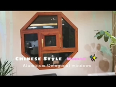 WEIKA 新デザイン 芸術的な形 アルミ合金 木粒 八角固定窓