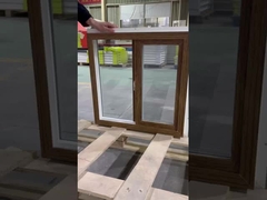 アメリカンPVC スライディングウィンドウ オーダーメイド 木の穀物 インテリア ホワイト エクステリア 調整可能なサイズ